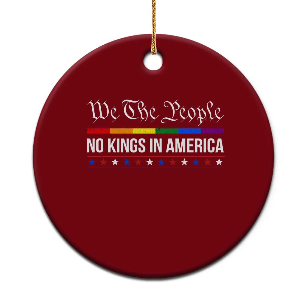 No Kings In America Ceramic Ornament We The People TS02 1pc Red Print Your Wear