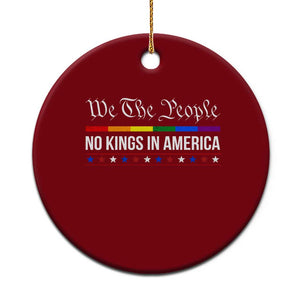 No Kings In America Ceramic Ornament We The People TS02 1pc Red Print Your Wear