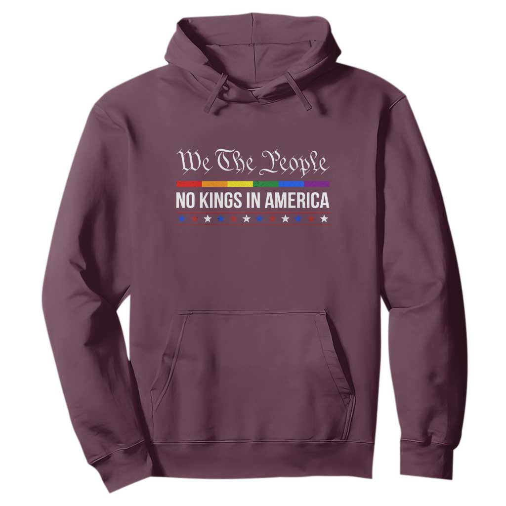 No Kings In America Hoodie We The People TS02 Maroon Print Your Wear