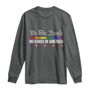 No Kings In America Long Sleeve Shirt We The People TS02 Dark Heather Print Your Wear