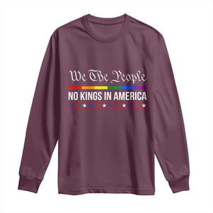 No Kings In America Long Sleeve Shirt We The People TS02 Maroon Print Your Wear