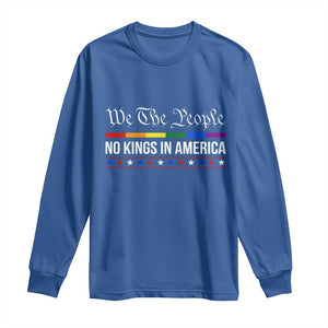 No Kings In America Long Sleeve Shirt We The People TS02 Royal Blue Print Your Wear