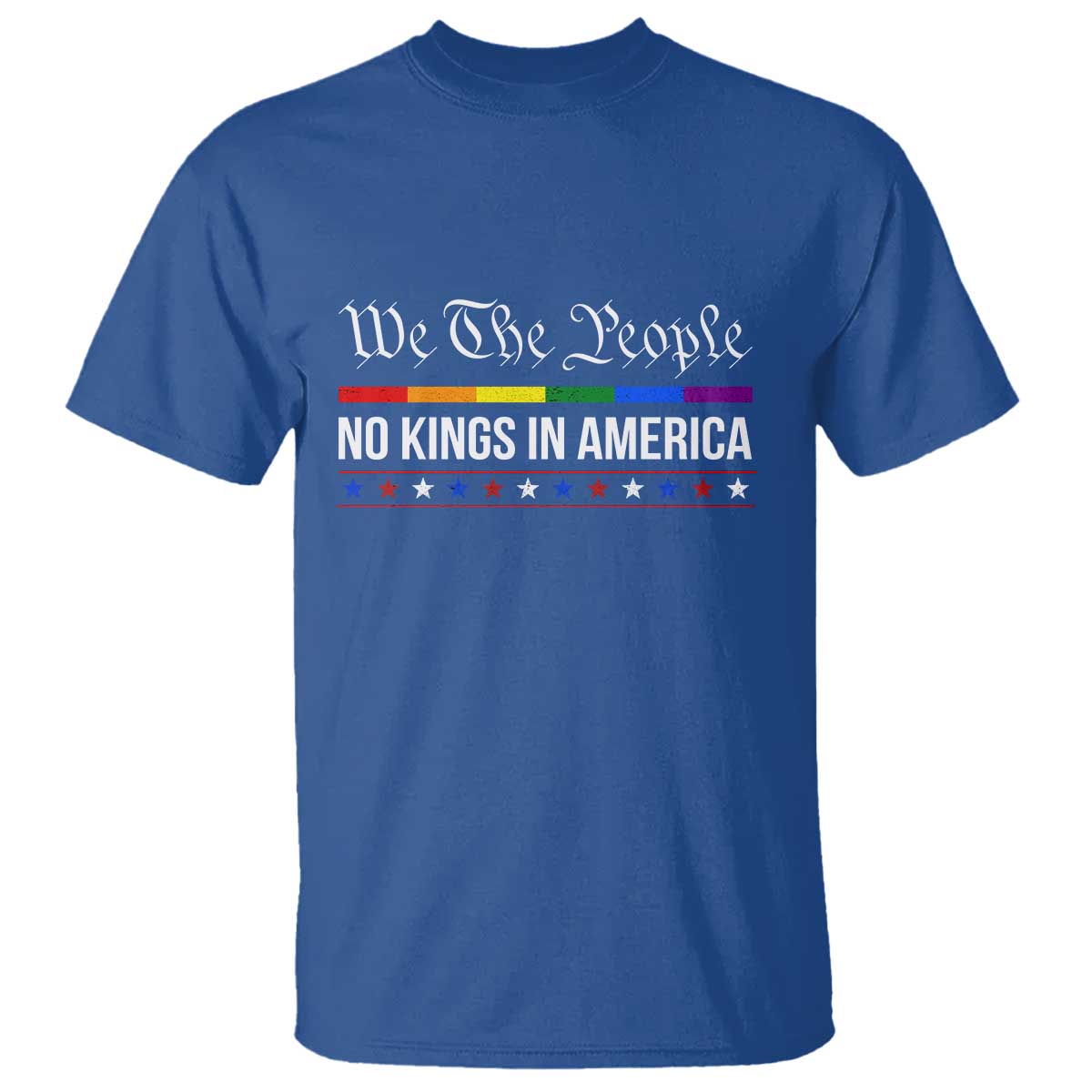 No Kings In America T Shirt We The People TS02 Royal Blue Print Your Wear