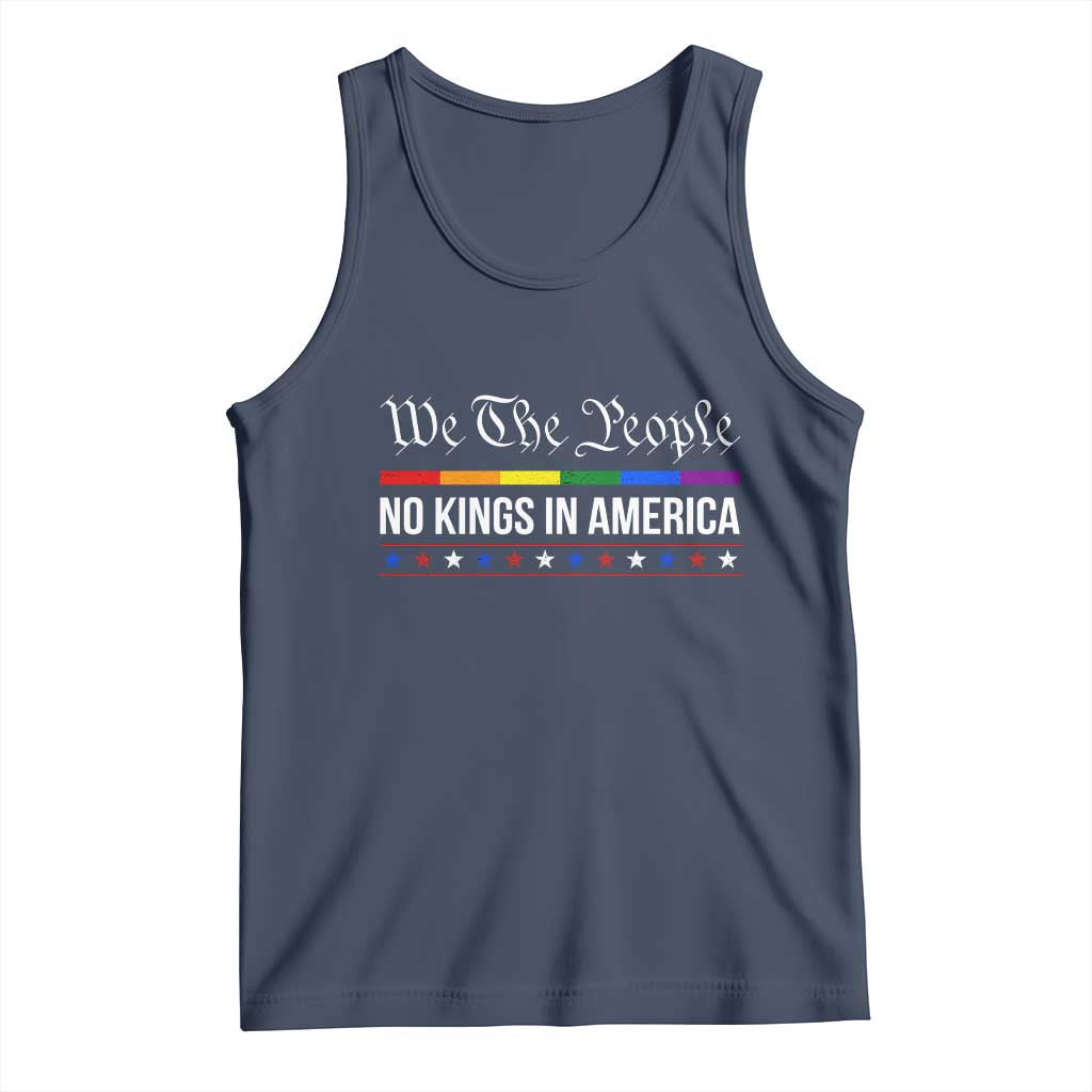 No Kings In America Tank Top We The People TS02 Navy Print Your Wear