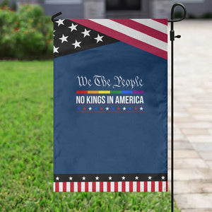 No Kings In America Garden Flag We The People TS02 Classic Blue Black Print Your Wear