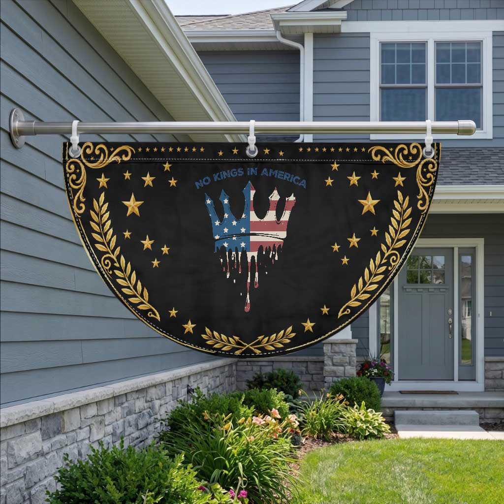 No Kings In America Dripping Crown Patriotic Fan Flag TS02 2pcs pack Vintage Black Print Your Wear