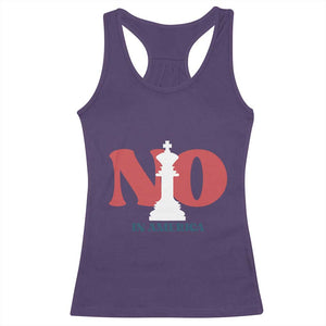 No Kings In America Chess Racerback Tank Top White King TS02 Purple Print Your Wear