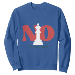 No Kings In America Chess Sweatshirt White King TS02 Royal Blue Print Your Wear
