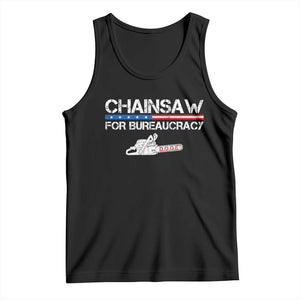 Chainsaw For Bureaucracy Tank Top DOGE Department Of Government TS02 Black Print Your Wear