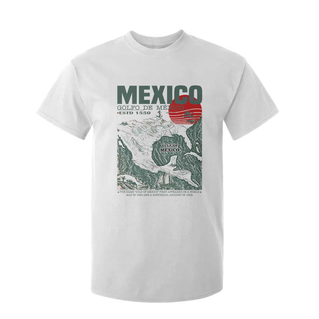 Gulf of Mexico Estd 1550 T Shirt For Kid Golfo De Mexico Historic Map Retro Graphic TS02 White Print Your Wear