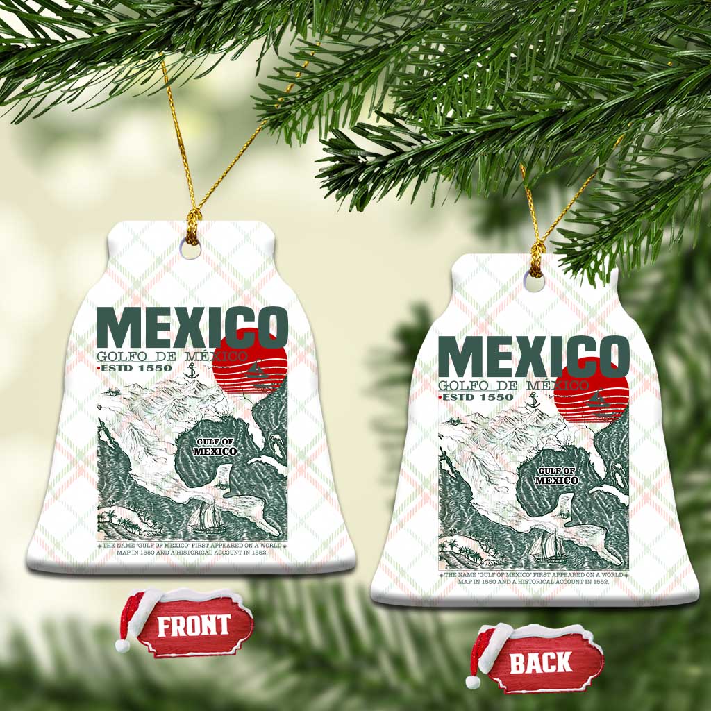 Gulf of Mexico Estd 1550 Ceramic Ornament Golfo De Mexico Historic Map Retro Graphic TS02 Print Your Wear
