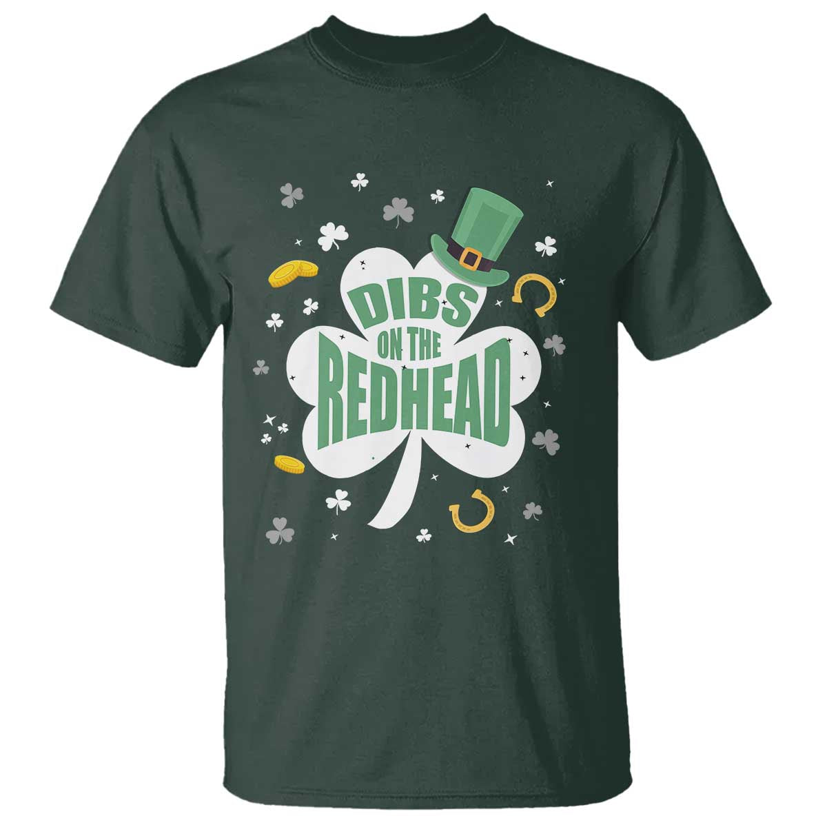 Funny Irish St Patricks Day T Shirt Prone To Shenanigans TS02 Dark Forest Green Print Your Wear