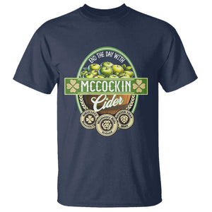 Mccockin Cider T Shirt - Funny St Patrick's Day TS02 Navy Print Your Wear