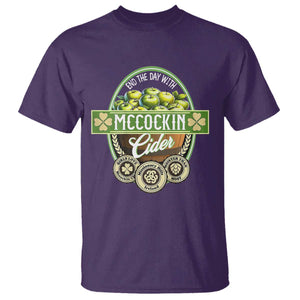 Mccockin Cider T Shirt - Funny St Patrick's Day TS02 Purple Print Your Wear