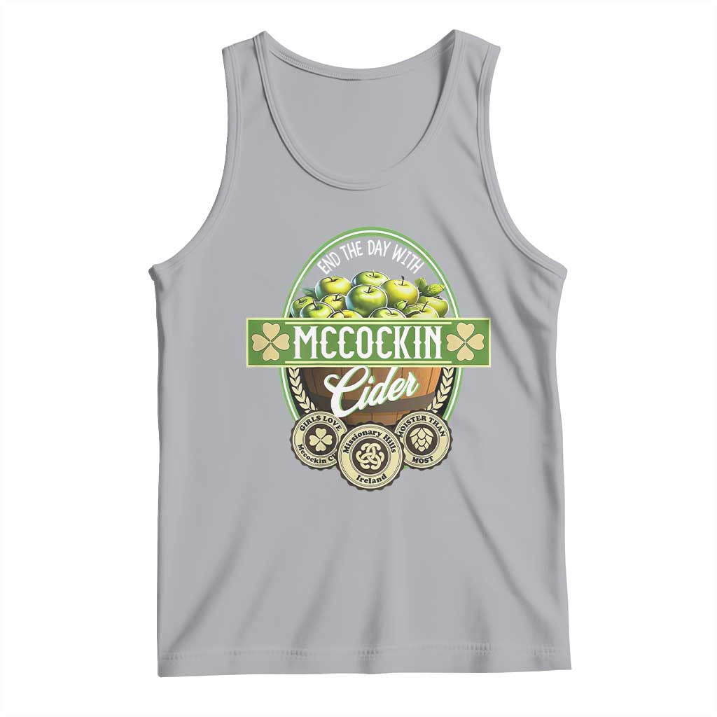 Mccockin Cider Tank Top Funny St Patrick's Day TS02 Athletic Heather Print Your Wear
