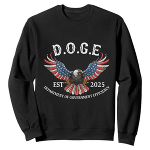 DOGE Department Of Government Efficiency Sweatshirt Est 2025 American Eagle TS02 Black Print Your Wear