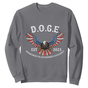 DOGE Department Of Government Efficiency Sweatshirt Est 2025 American Eagle TS02 Charcoal Print Your Wear