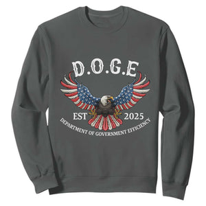DOGE Department Of Government Efficiency Sweatshirt Est 2025 American Eagle TS02 Dark Heather Print Your Wear