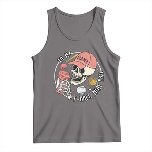 In My T-Ball Mom Era Skeleton Tank Top Baseball Mother's Day TS02 Deep Heather Print Your Wear
