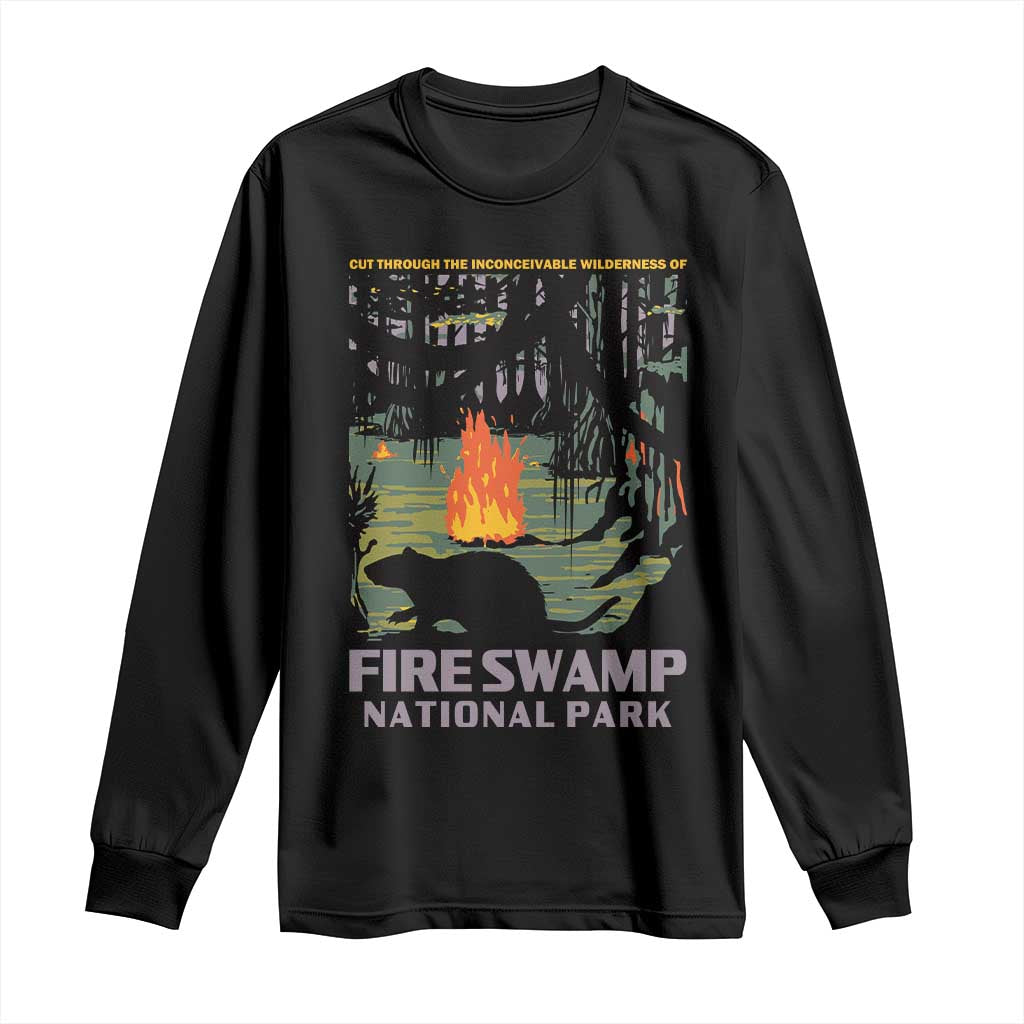 Fire Swamp National Park Long Sleeve Shirt Inconceivable Fantasy Adventure TS02 Black Print Your Wear