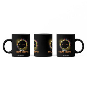 Colorful Paint Splatter 2026 Total Solar Eclipse Totality Astronomy Coffee Mug TS02 Print Your Wear