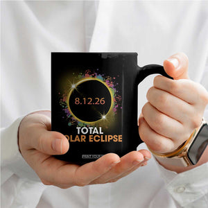 Colorful Paint Splatter 2026 Total Solar Eclipse Totality Astronomy Coffee Mug TS02 Print Your Wear