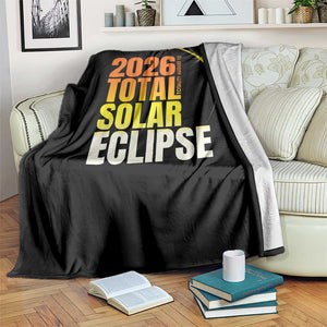 2026 Total Solar Eclipse August 12 Throw Blanket Totality Modern Space Graphic TS02 Print Your Wear