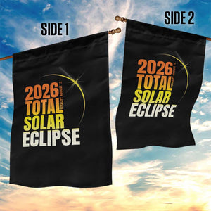 2026 Total Solar Eclipse August 12 Garden Flag Totality Modern Space Graphic TS02 Print Your Wear