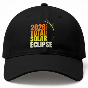 2026 Total Solar Eclipse August 12 Baseball Cap Totality Modern Space Graphic TS02 Print Your Wear