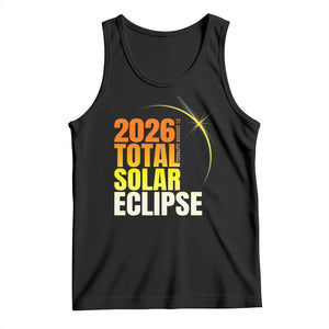 2026 Total Solar Eclipse August 12 Tank Top Totality Modern Space Graphic TS02 Black Print Your Wear