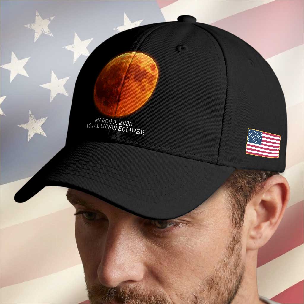 Blood Moon Total Lunar Eclipse March 3 2026 Baseball Cap Blood Moon Astronomy Souvenir Graphic TS02 Print Your Wear