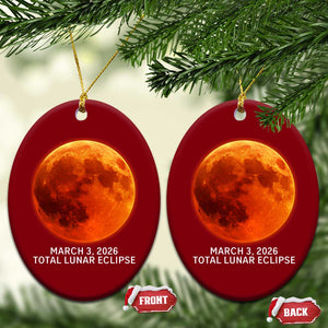 Blood Moon Total Lunar Eclipse March 3 2026 Ceramic Ornament Blood Moon Astronomy Souvenir Graphic TS02 Print Your Wear