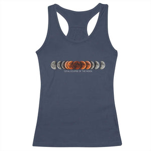 Total Eclipse of the Moon Phases Racerback Tank Top Blood Moon Space Astronomy Celestial Graphic TS02 Navy Print Your Wear