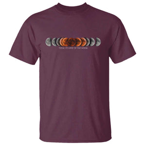 Total Eclipse of the Moon Phases T Shirt Blood Moon Space Astronomy Celestial Graphic TS02 Maroon Print Your Wear
