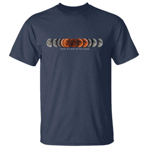 Total Eclipse of the Moon Phases T Shirt Blood Moon Space Astronomy Celestial Graphic TS02 Navy Print Your Wear