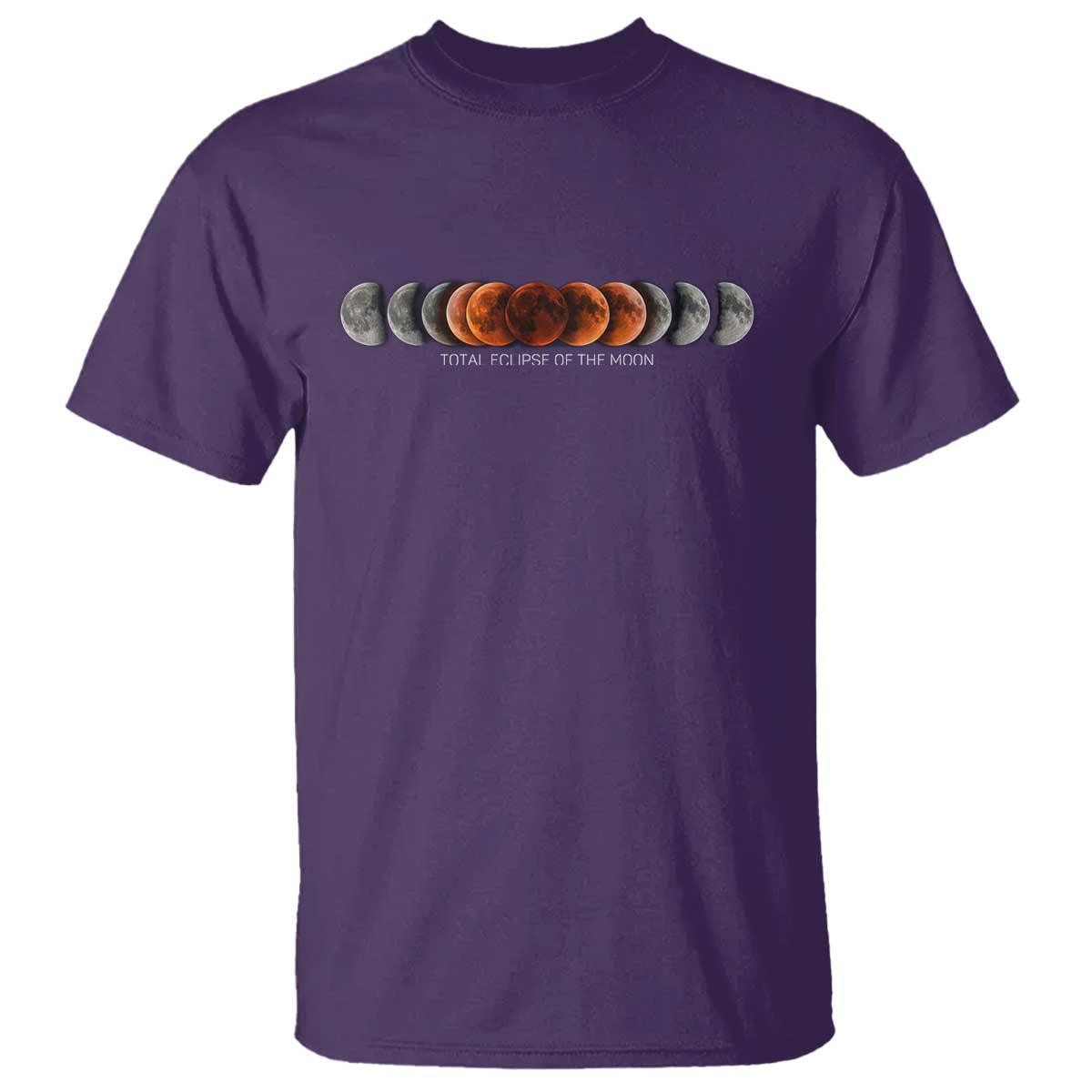 Total Eclipse of the Moon Phases T Shirt Blood Moon Space Astronomy Celestial Graphic TS02 Purple Print Your Wear