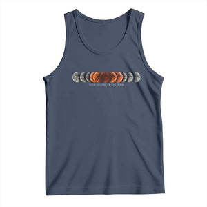 Total Eclipse of the Moon Phases Tank Top Blood Moon Space Astronomy Celestial Graphic TS02 Navy Print Your Wear