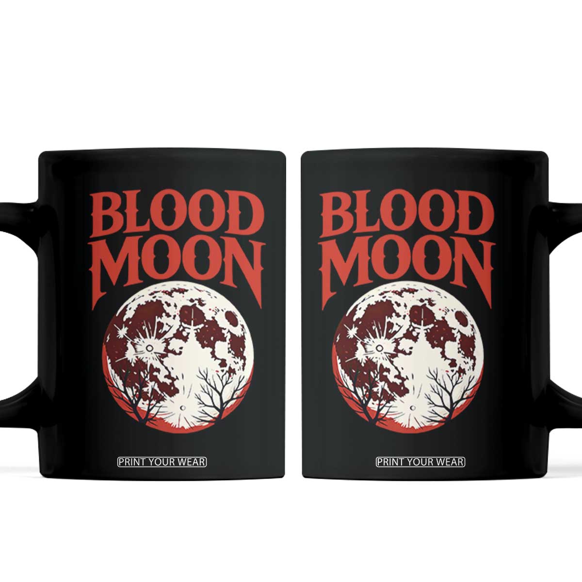 Retro Blood Moon Graphic Coffee Mug Mystic Celestial Gothic Astronomy Art TS02 Black Print Your Wear