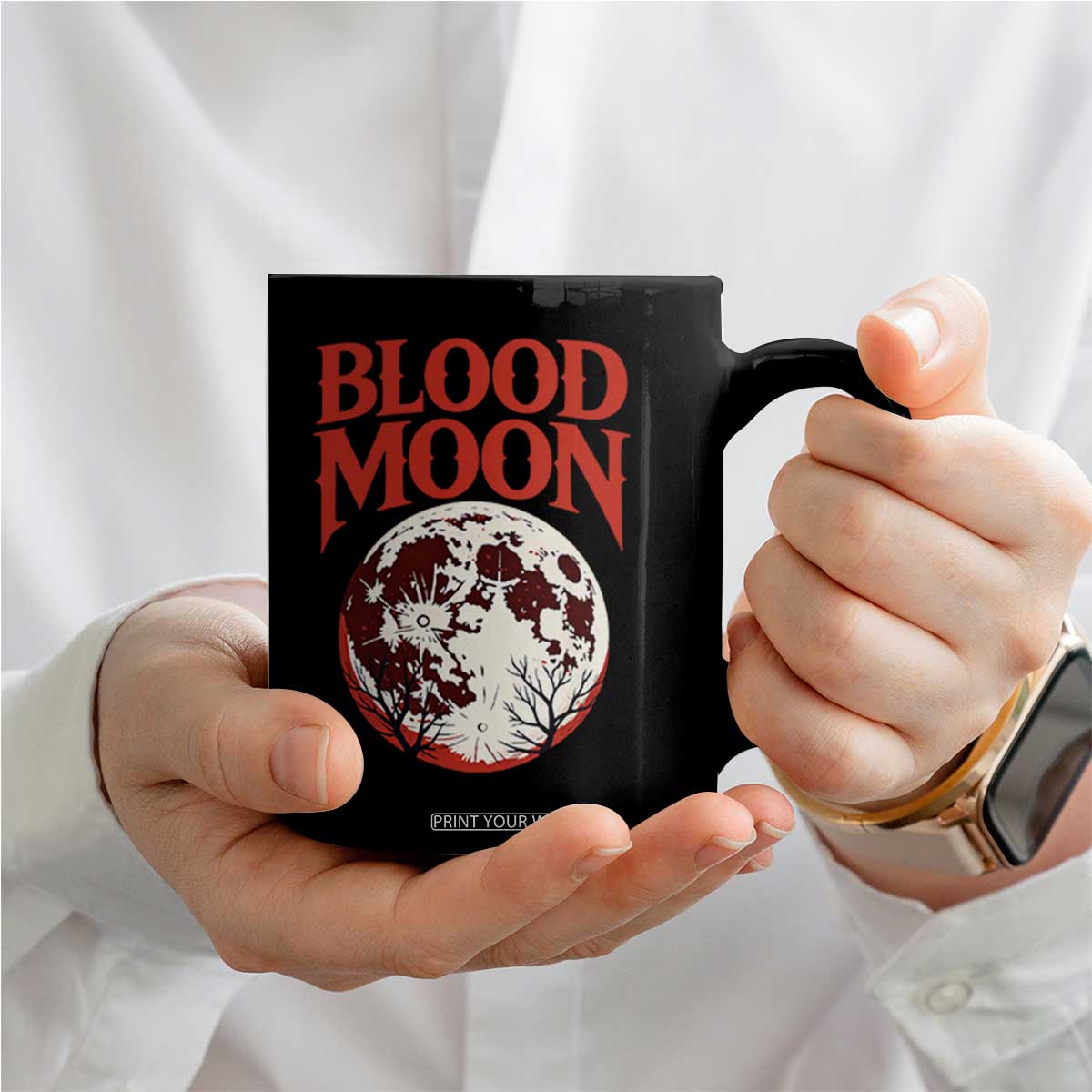 Retro Blood Moon Graphic Coffee Mug Mystic Celestial Gothic Astronomy Art TS02 Print Your Wear