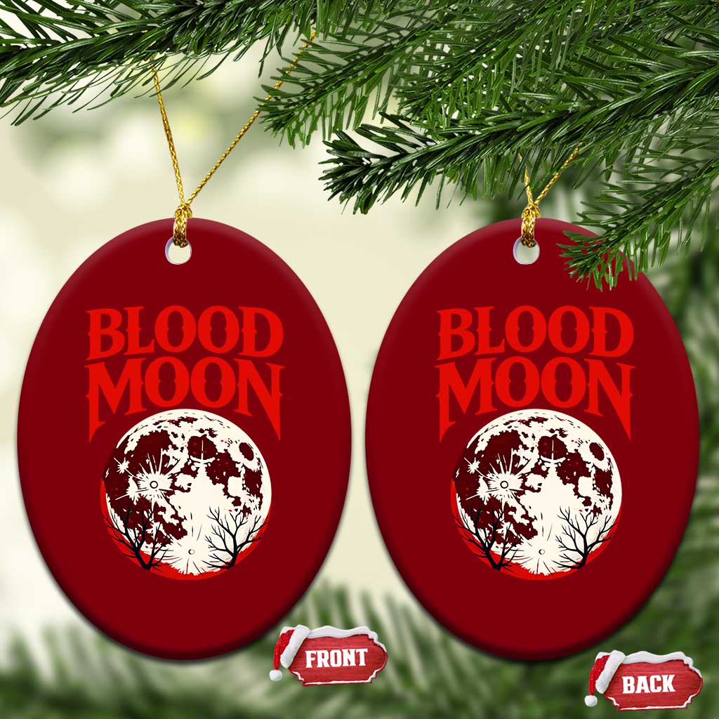 Retro Blood Moon Graphic Ceramic Ornament Mystic Celestial Gothic Astronomy Art TS02 Print Your Wear