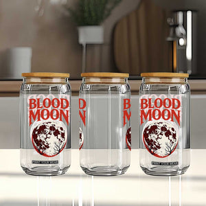 Retro Blood Moon Graphic Glass Can Mystic Celestial Gothic Astronomy Art TS02 Print Your Wear