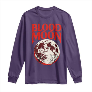 Retro Blood Moon Graphic Long Sleeve Shirt Mystic Celestial Gothic Astronomy Art TS02 Purple Print Your Wear