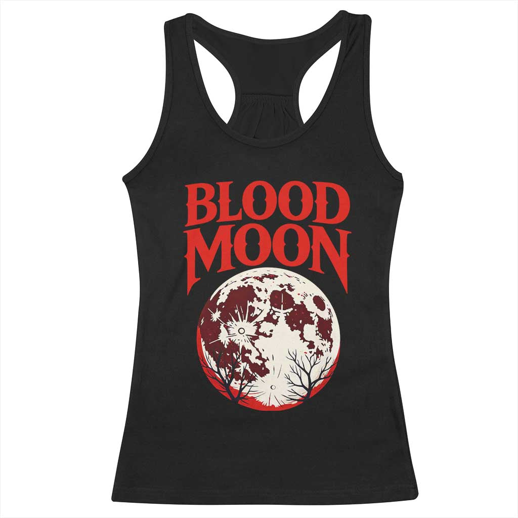 Retro Blood Moon Graphic Racerback Tank Top Mystic Celestial Gothic Astronomy Art TS02 Black Print Your Wear