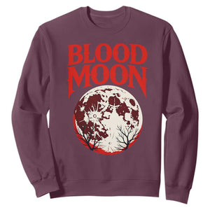 Retro Blood Moon Graphic Sweatshirt Mystic Celestial Gothic Astronomy Art TS02 Maroon Print Your Wear