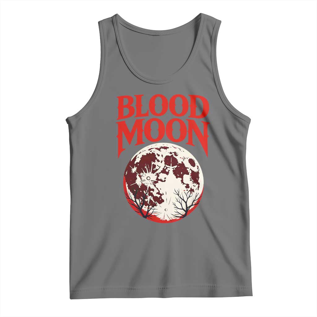 Retro Blood Moon Graphic Tank Top Mystic Celestial Gothic Astronomy Art TS02 Black Heather Print Your Wear
