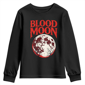 Retro Blood Moon Graphic Youth Sweatshirt Mystic Celestial Gothic Astronomy Art TS02 Black Print Your Wear