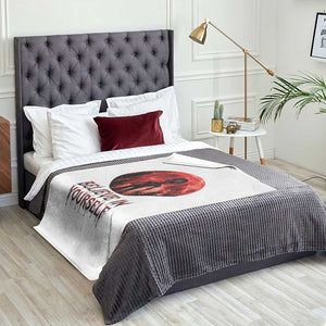 Creepy Alien Believe In Yourself Throw Blanket Funny Blood Moon Sci-Fi Horror Graphic TS02 Print Your Wear