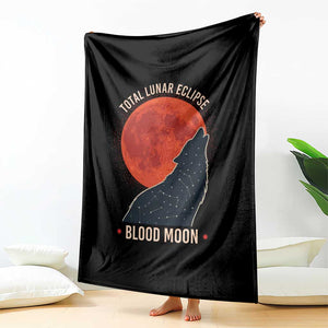Total Lunar Eclipse March 3 2026 Throw Blanket Constellation Wolf Souvenir Graphic TS02 Print Your Wear