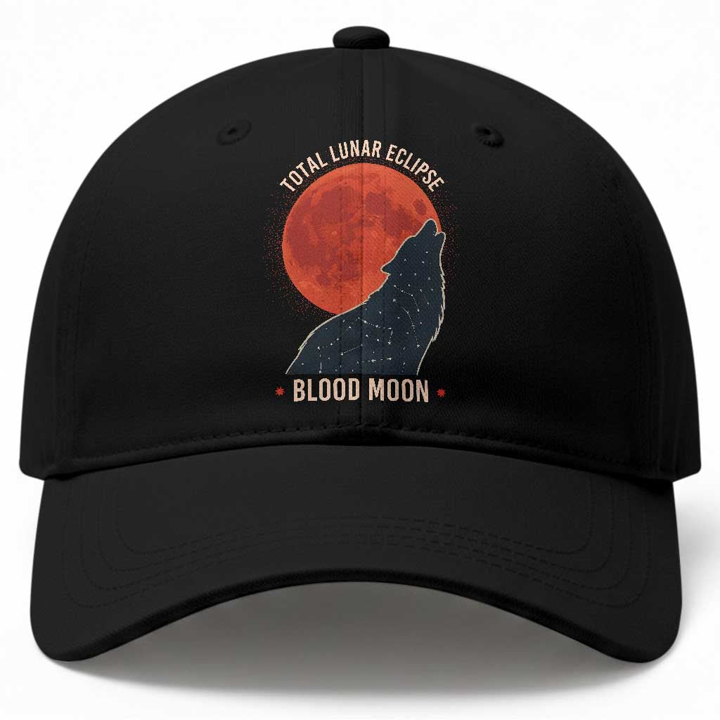 Total Lunar Eclipse March 3 2026 Baseball Cap Constellation Wolf Souvenir Graphic TS02 Print Your Wear