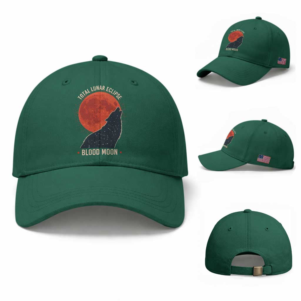 Total Lunar Eclipse March 3 2026 Baseball Cap Constellation Wolf Souvenir Graphic TS02 Baseball Cap Universal Fit Irish Green Print Your Wear